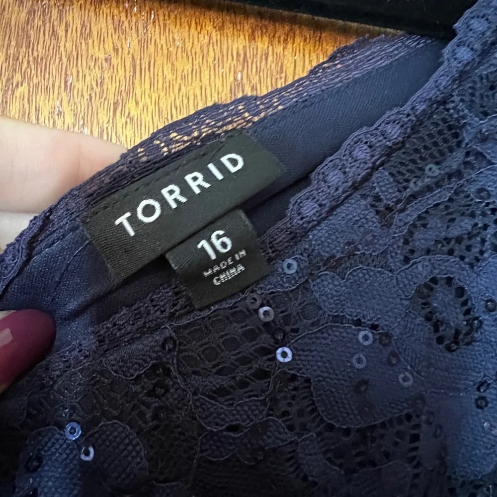 Torrid Navy Lace Dress - Picture 3 of 3